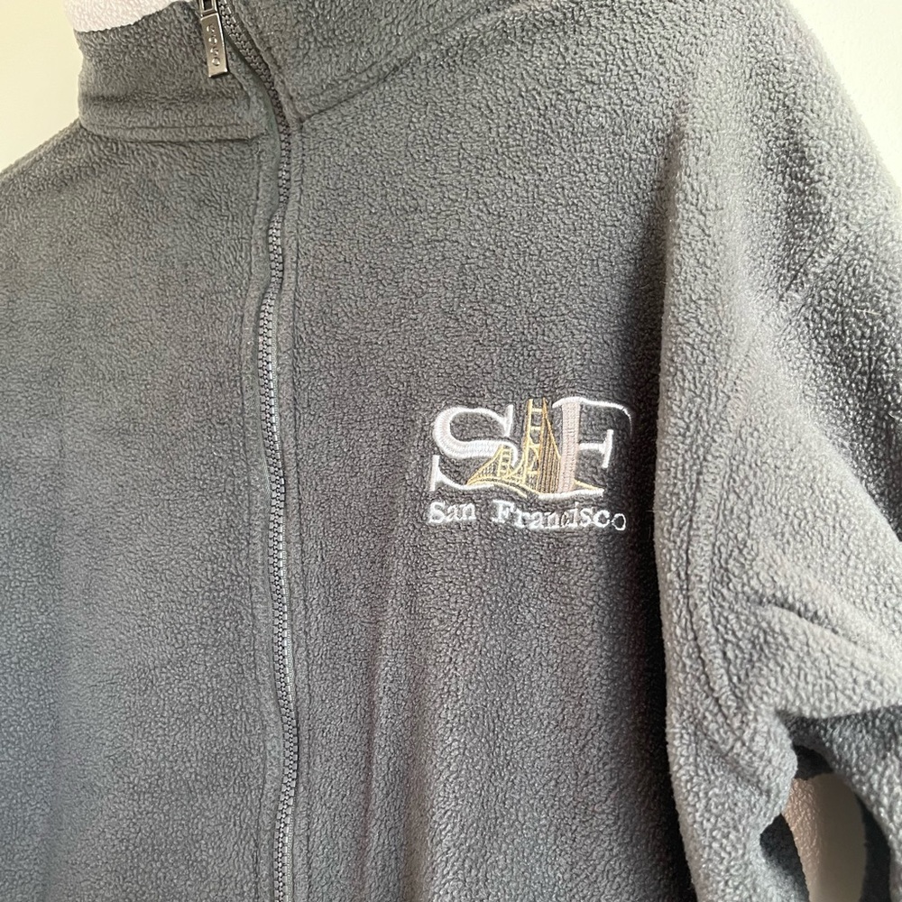 Size Mens Medium Fleece San Francisco Zip Up Jacket